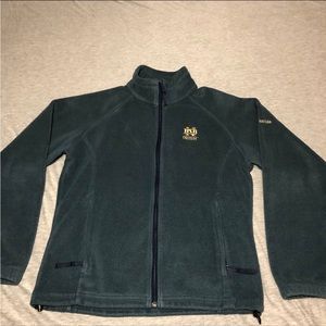 Notre Dame Columbia Women's Jacket Blue Gold Full Zip Sz Medium